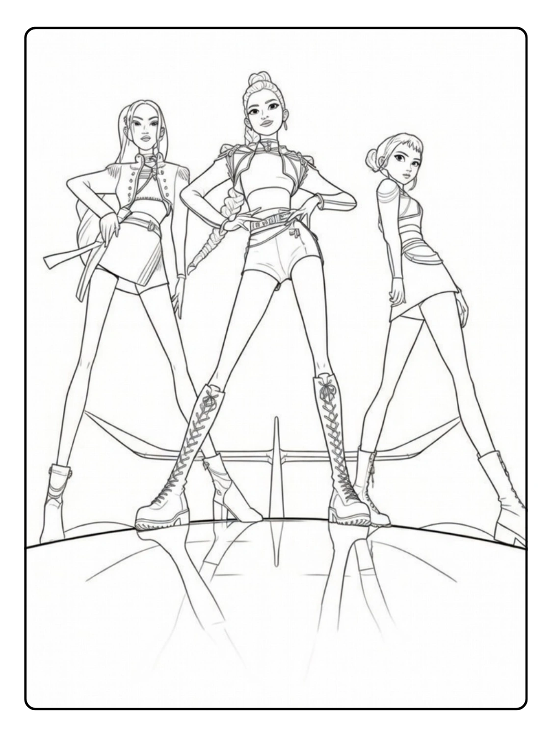 Coloriage Kpop Demon Hunters (3)