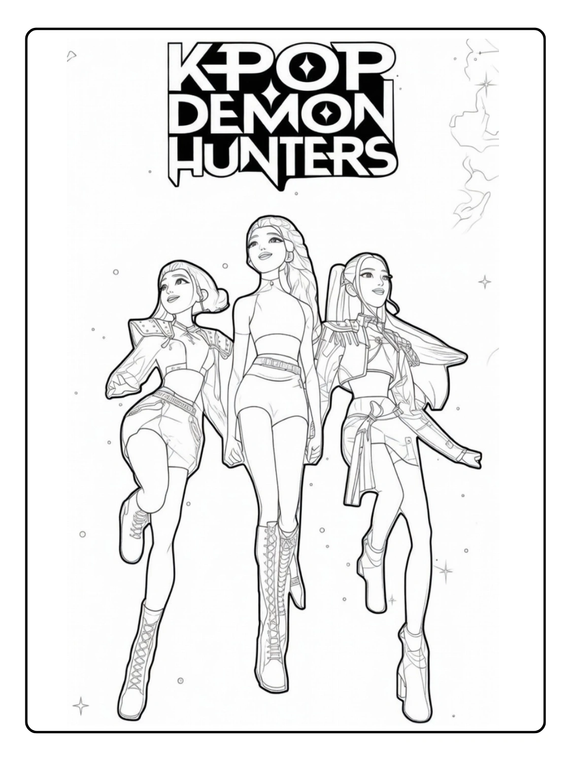 Coloriage Kpop Demon Hunters (4)