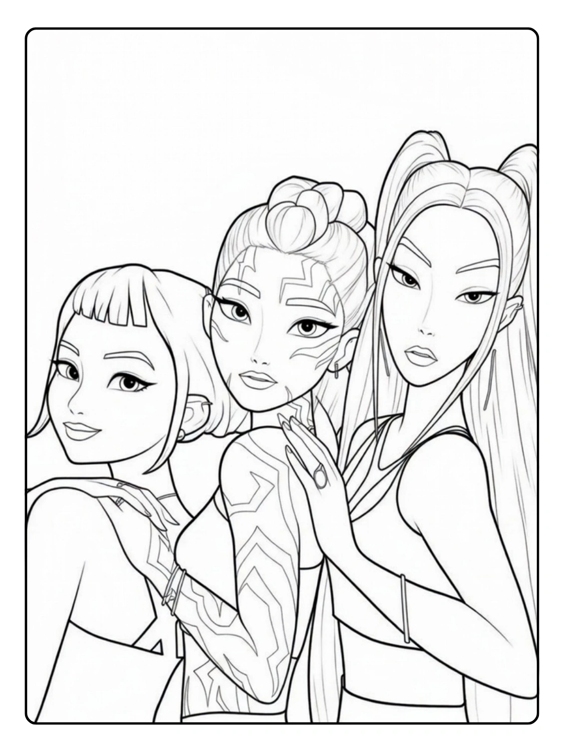 Coloriage Kpop Demon Hunters (5)