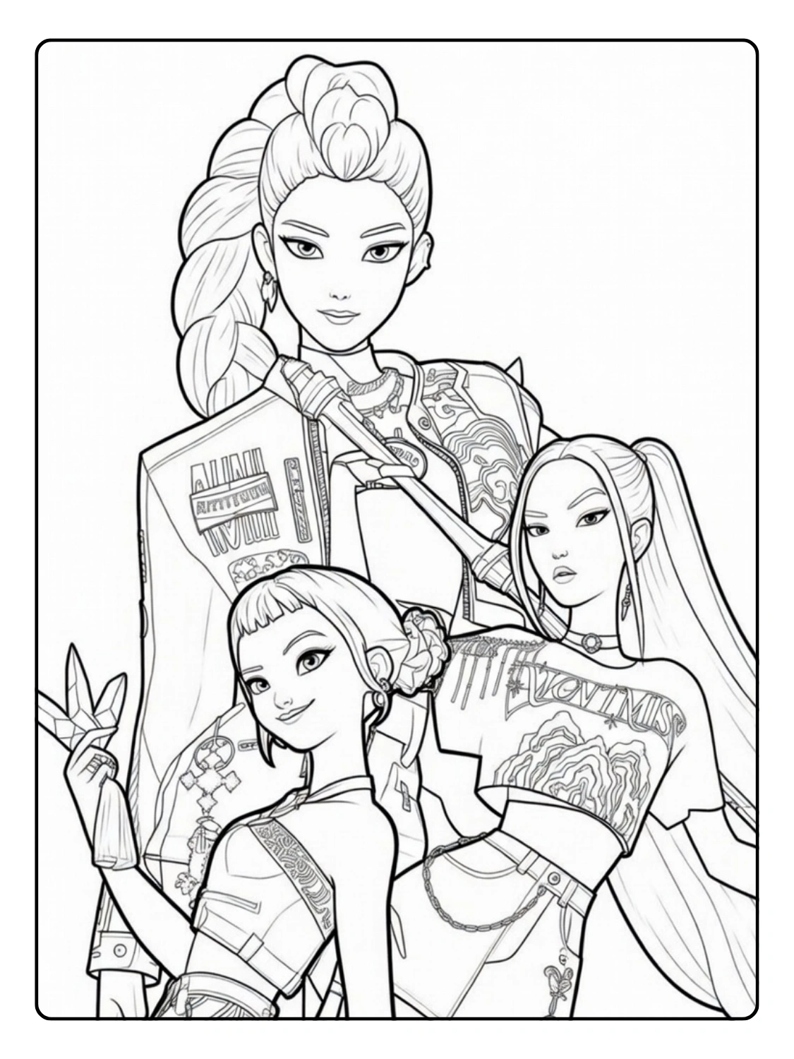 Coloriage Kpop Demon Hunters (6)