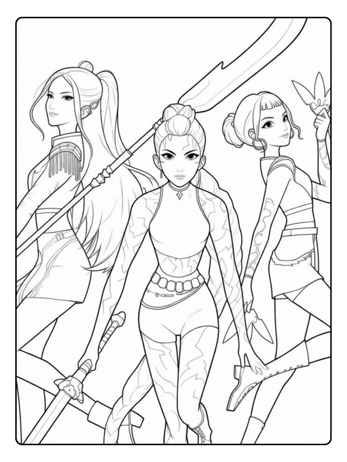 Coloriage Kpop Demon Hunters (7)
