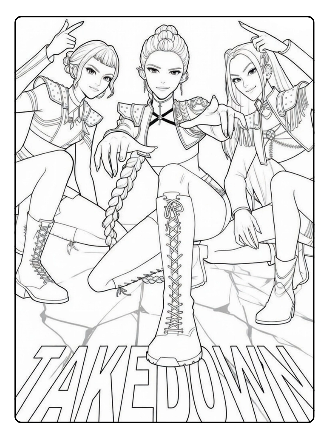 Coloriage Kpop Demon Hunters (8)