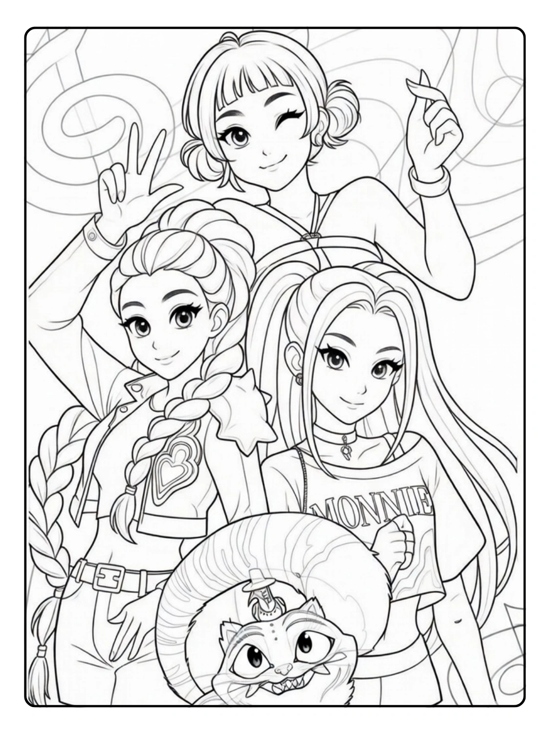 Coloriage Kpop Demon Hunters (9)