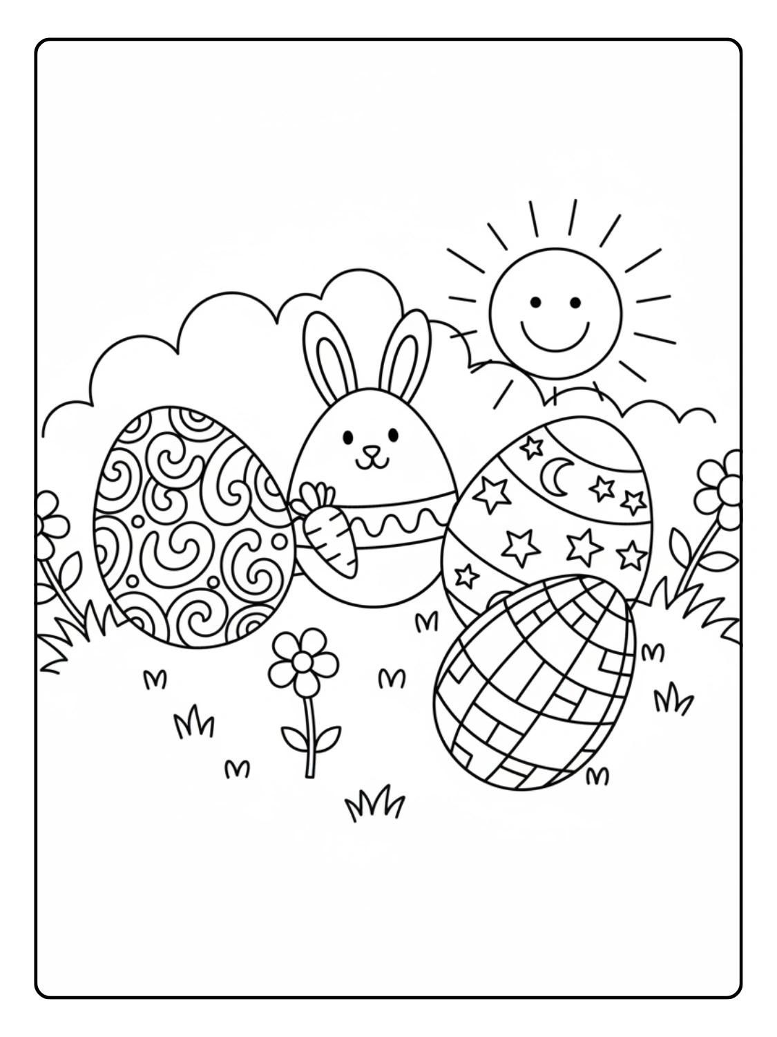 Coloriage Œufs de Pâques Artistiques