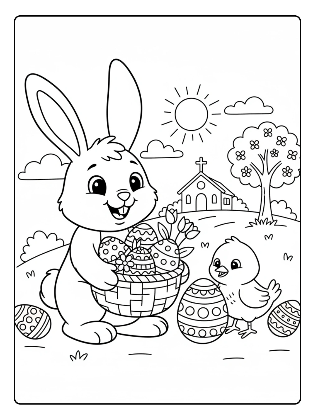 Coloriage Pâques Enfant