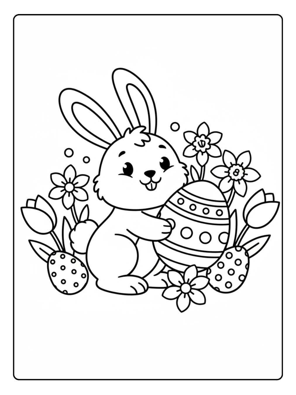 Coloriage Pâques Lapin