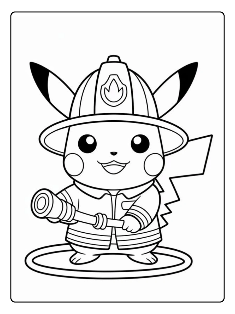Coloriage Pikachu cartoon