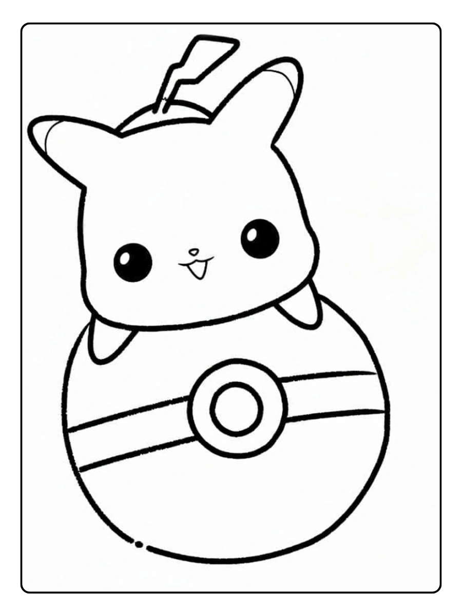 Coloriage Pikachu facile
