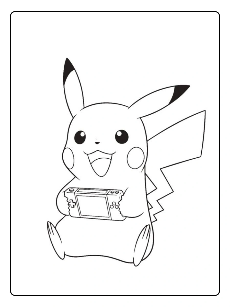 Coloriage Pikachu mignon