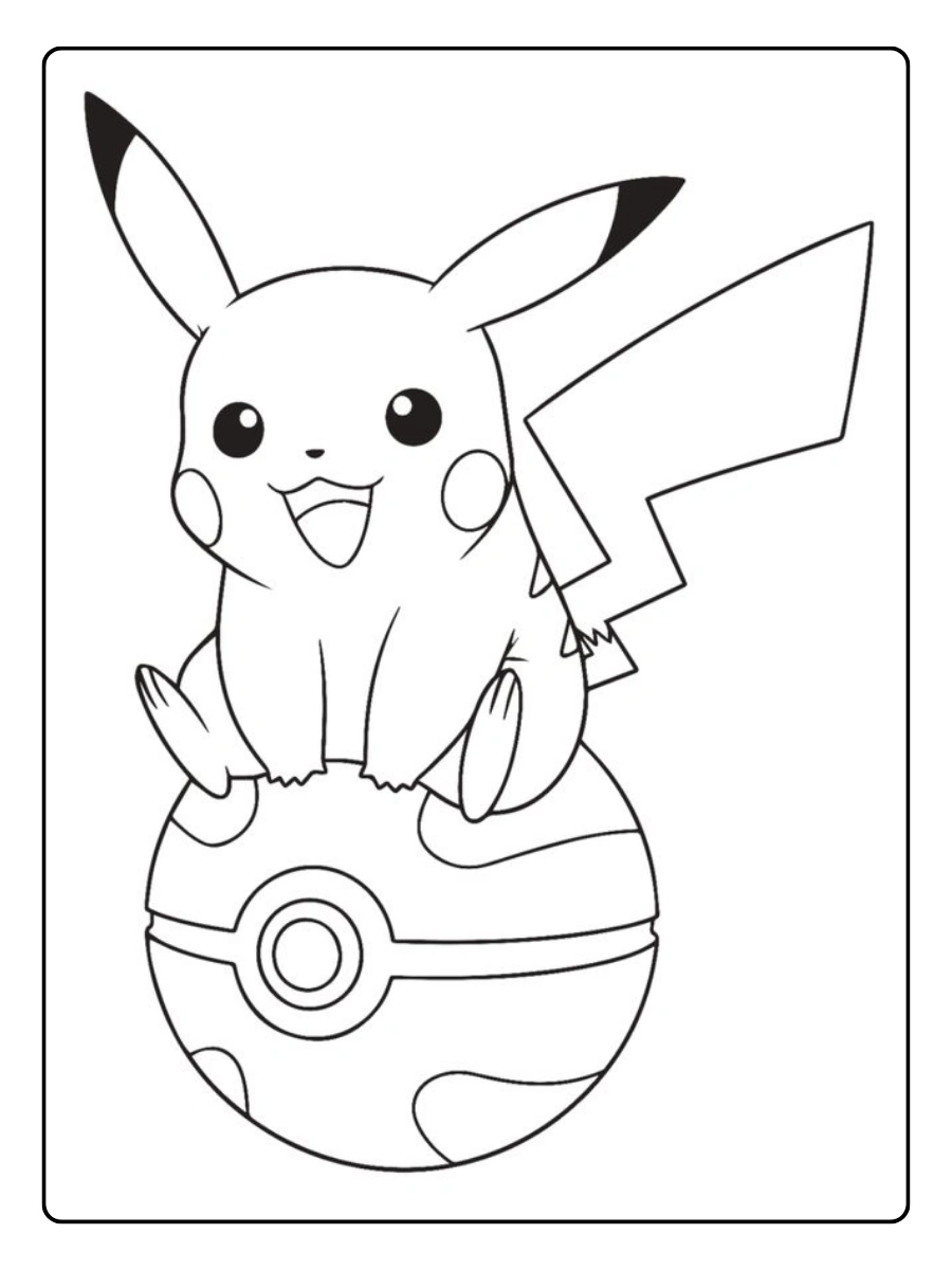 Coloriage Pikachu simple
