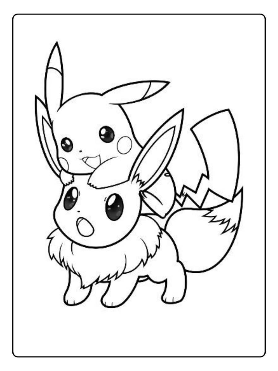 Coloriage Pokémon Évoli pour enfants
