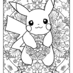 Coloriage Pokémon mandala Pikachu