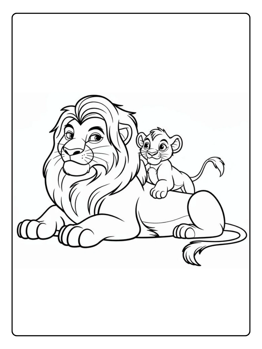 Coloriage Roi Lion Simba