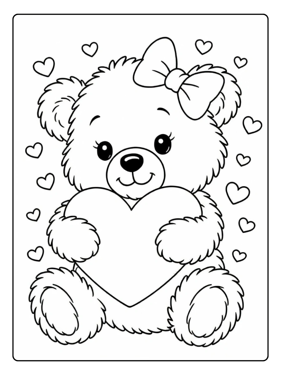Coloriage Saint Valentin