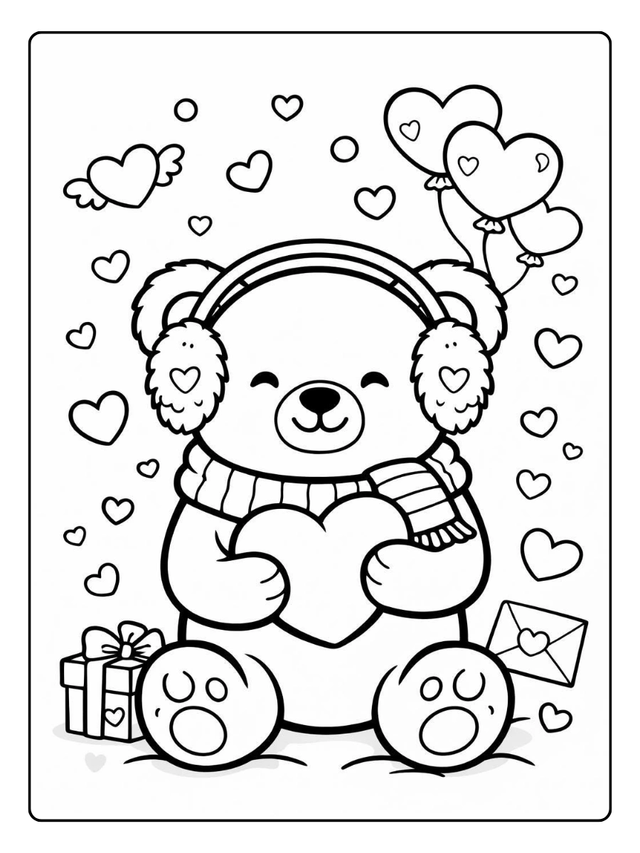 Coloriage Saint Valentin à imprimer