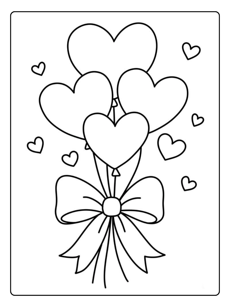 Coloriage Saint Valentin dessin cœur