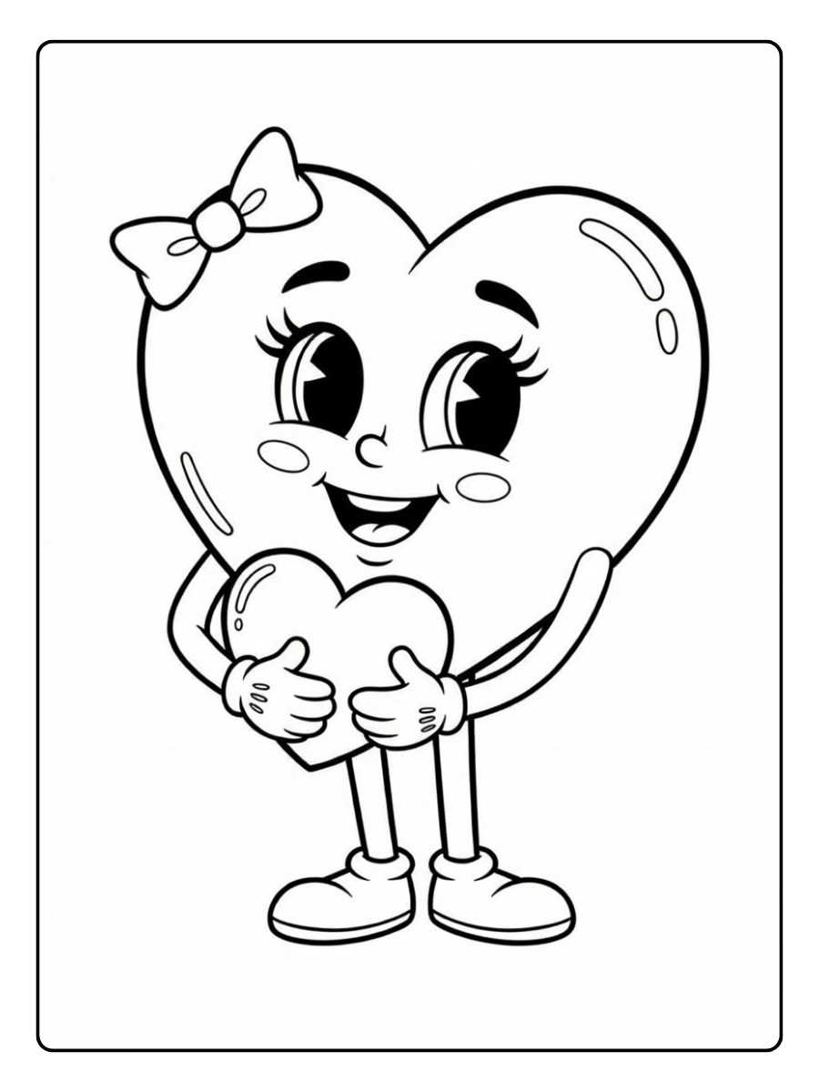 Coloriage Saint Valentin facile