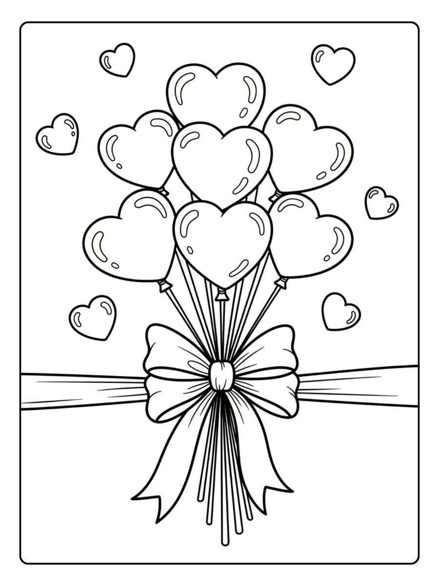 Coloriage Saint Valentin pour enfants