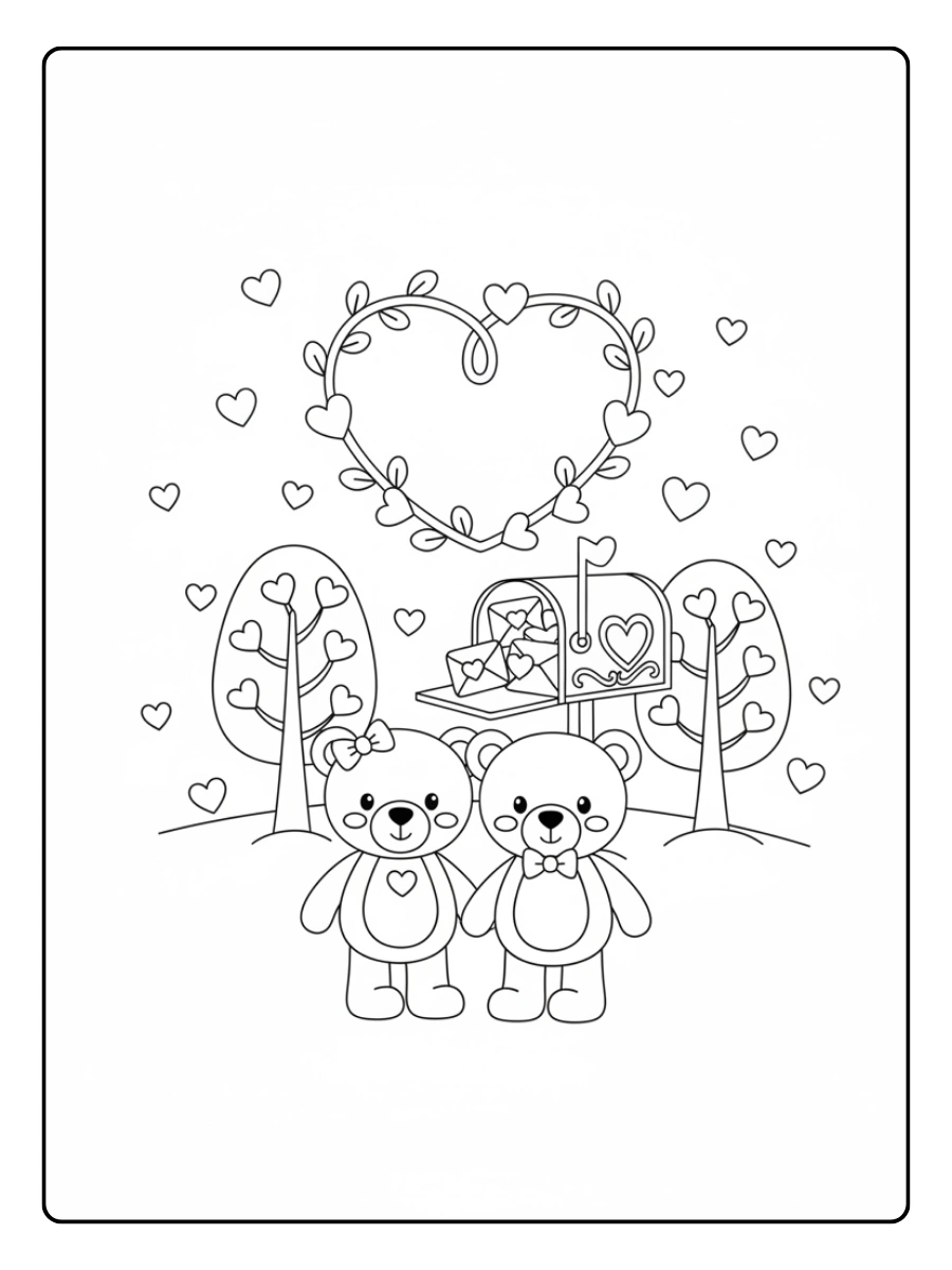 Coloriage Saint Valentin