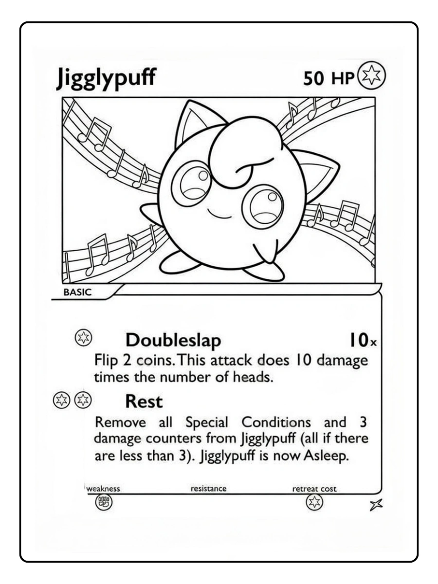 Coloriage carte Pokémon noir et blanc