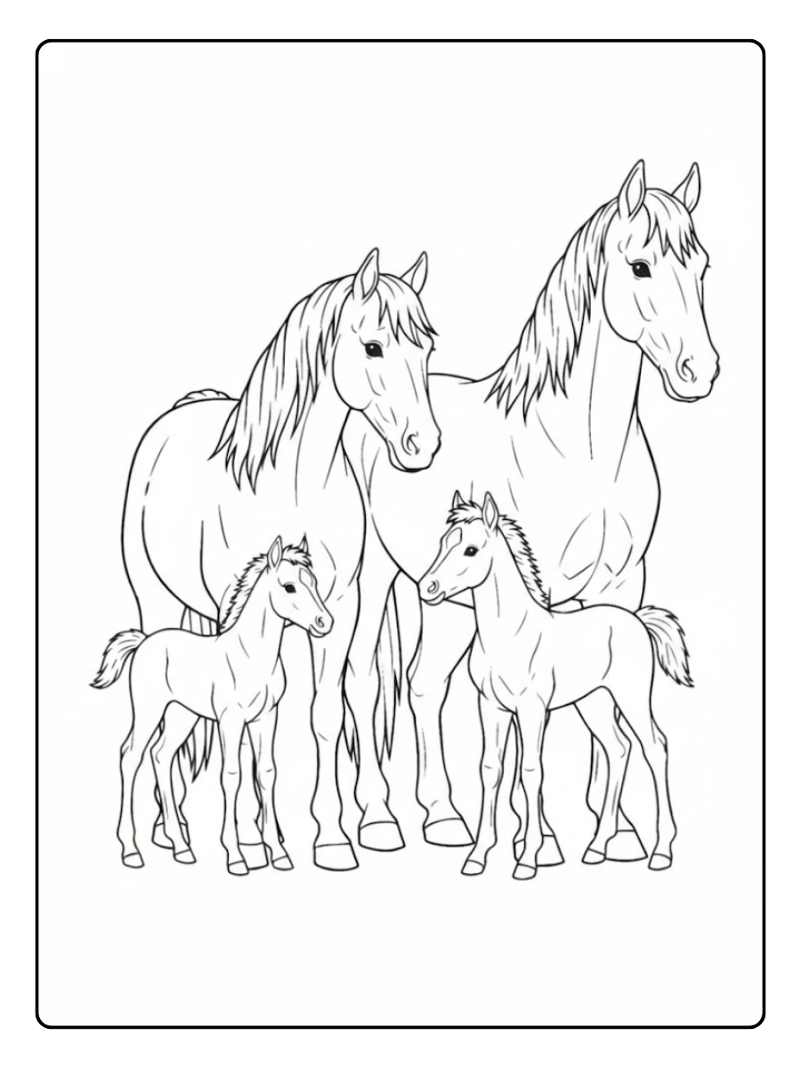 Coloriage cheval pour enfants