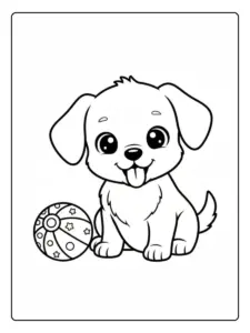 Coloriage chien pour enfants