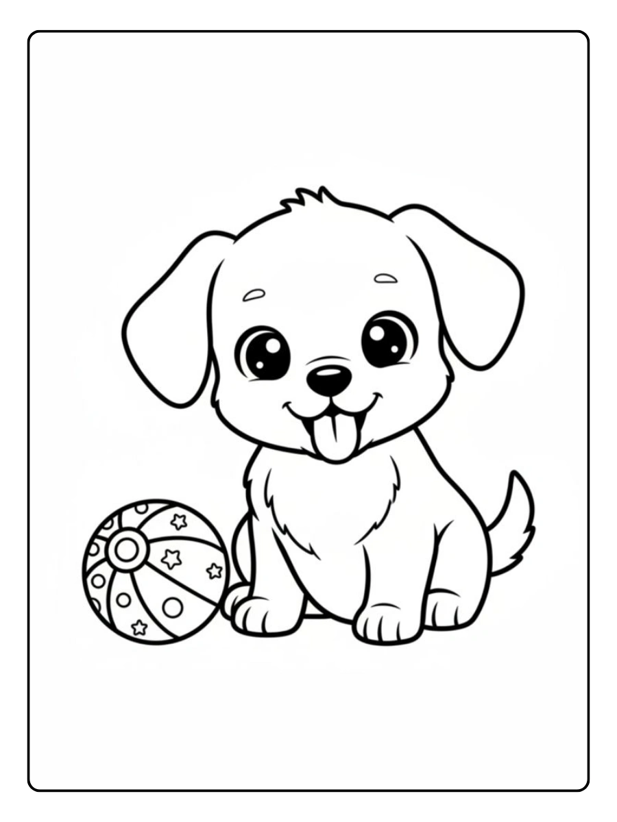 Coloriage chien pour enfants