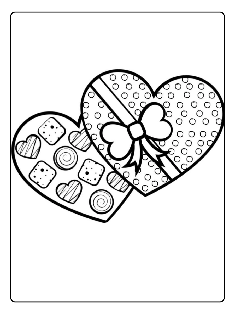 Coloriage cœur Saint Valentin gratuit