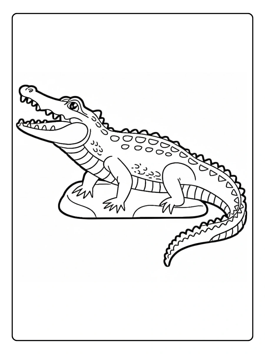 Coloriage crocodile pour enfants