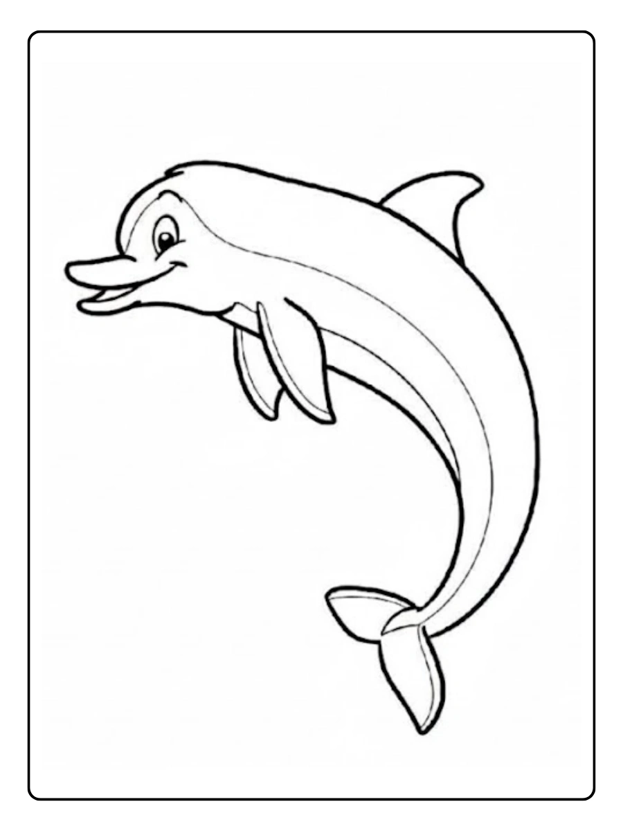 Coloriage dauphin kawaii