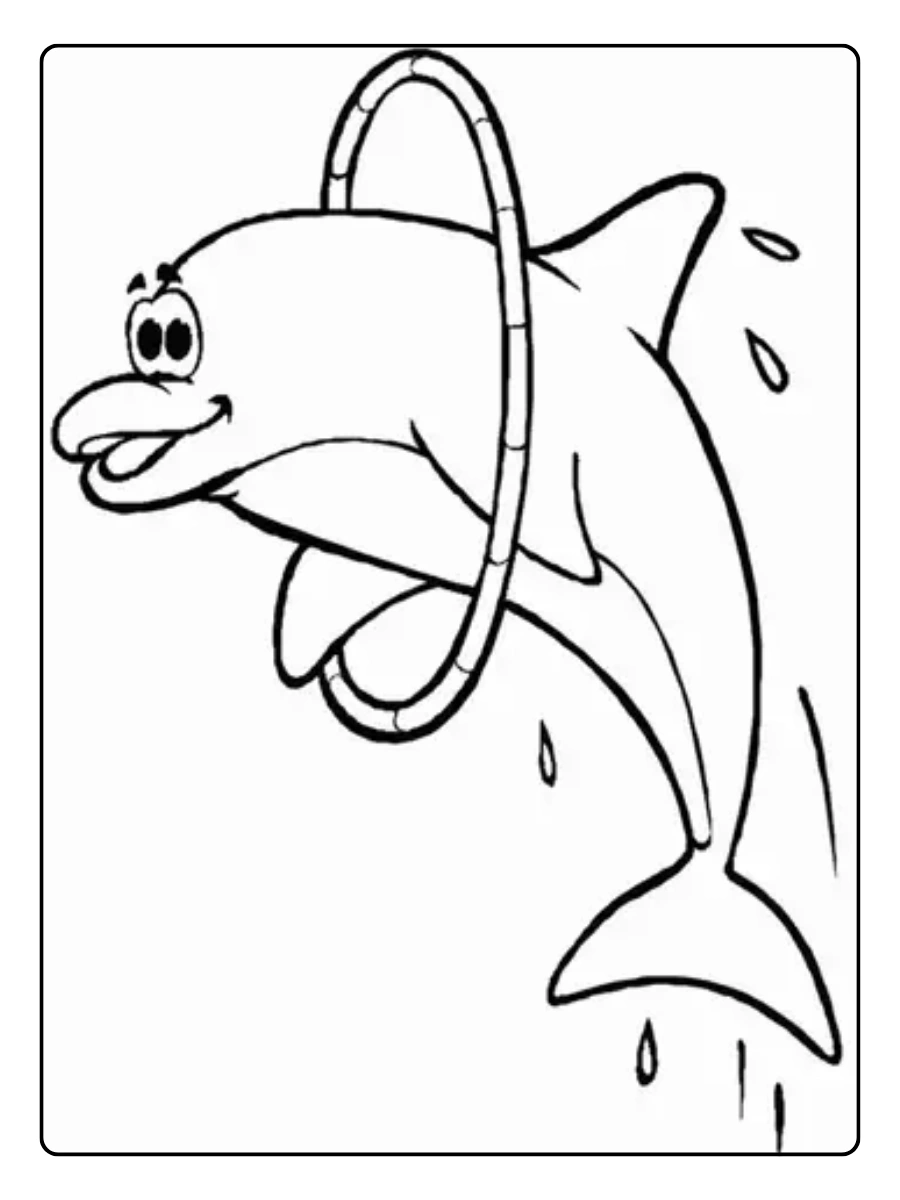 Coloriage dauphin noir et blanc