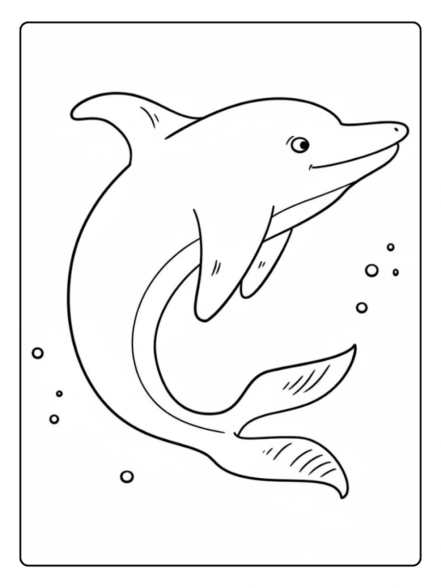 Coloriage dauphin pour enfants