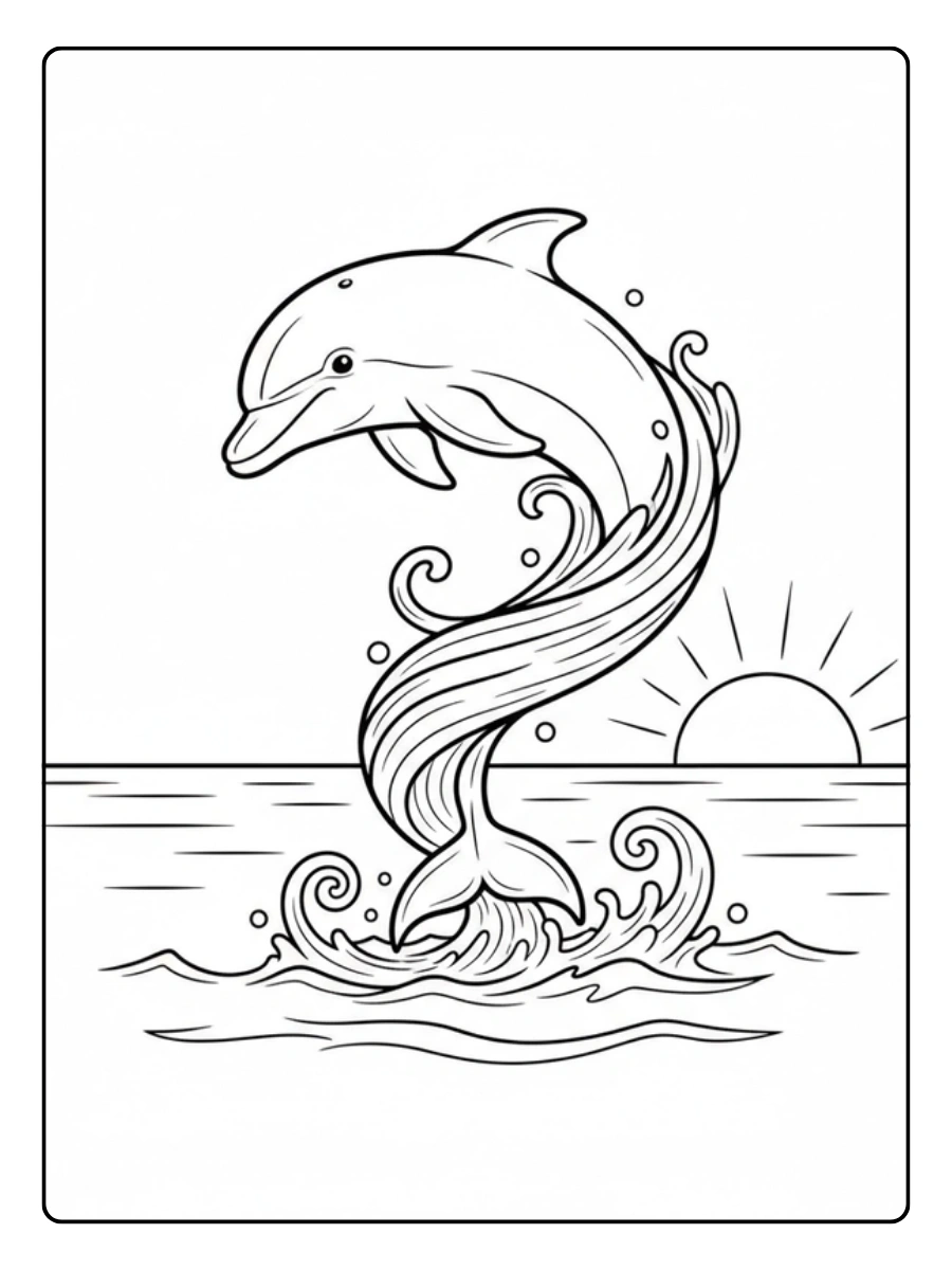 Coloriage dauphin réaliste