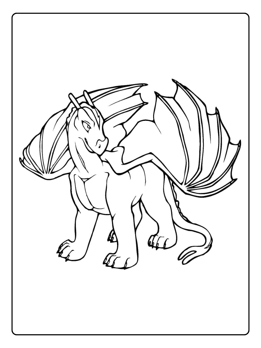 Coloriage dragon facile maternelle