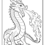 Coloriage dragon kawaii