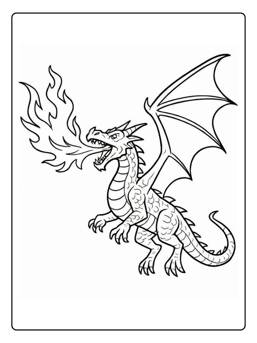 Coloriage dragon pour enfants