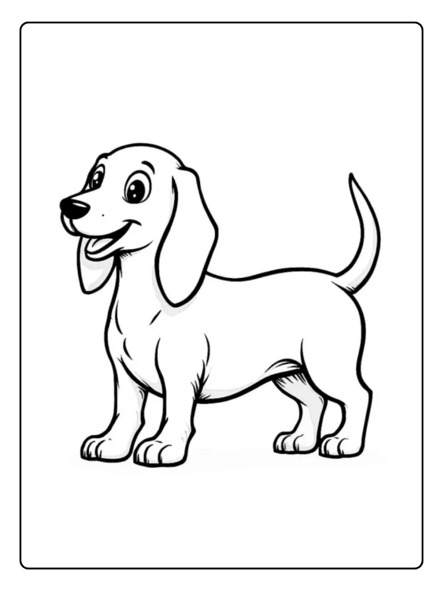 Coloriage d’un chien à imprimer