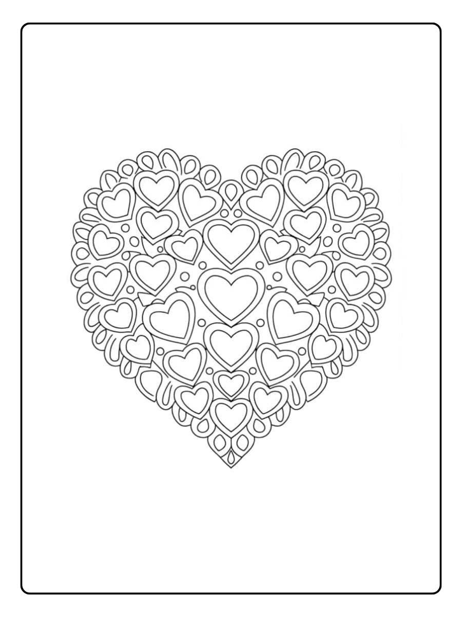 Coloriage magique Saint Valentin facile