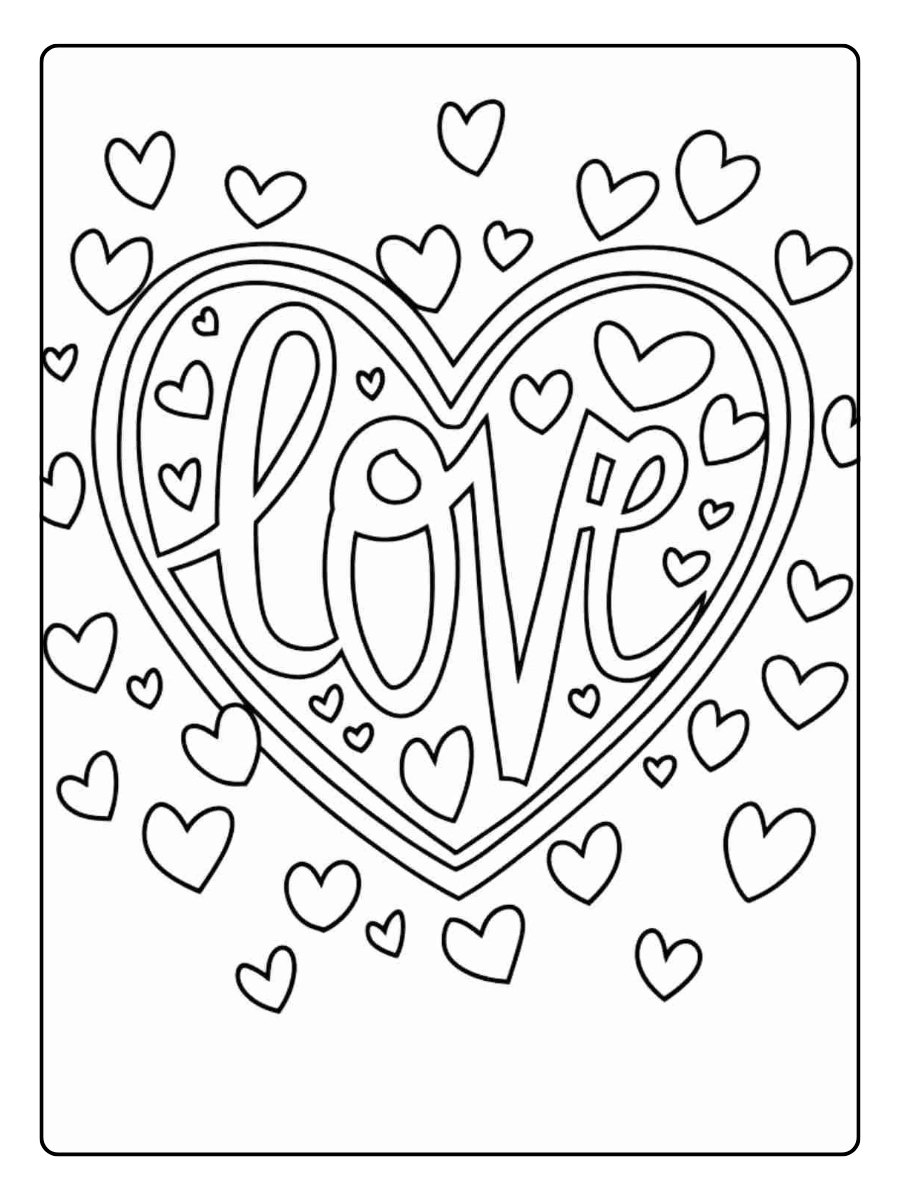 Coloriage magique Saint Valentin pour enfants