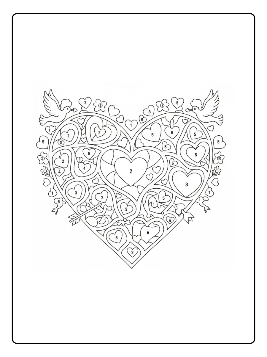 Coloriage magique Saint Valentin