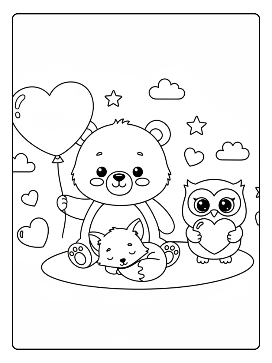 Coloriages Saint Valentin Bébé