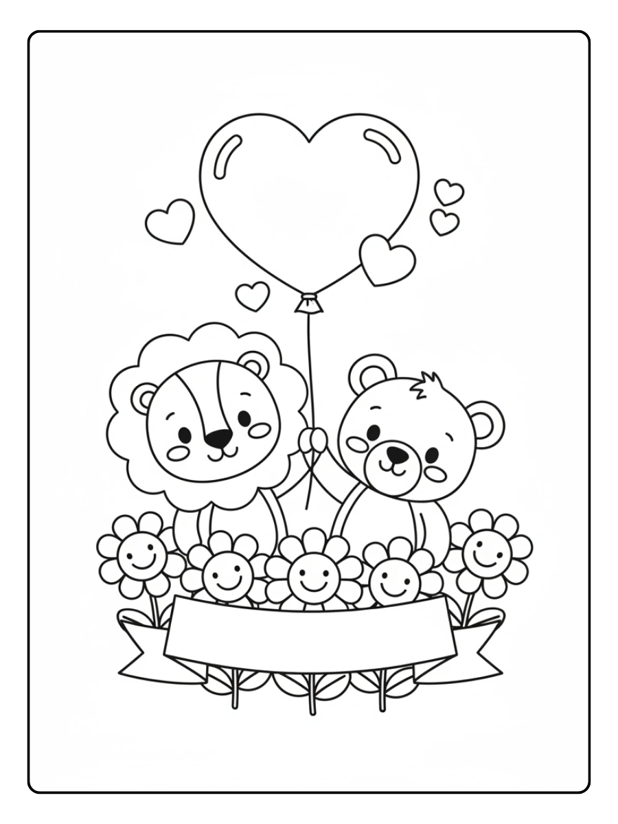 Coloriages Saint Valentin Enfant