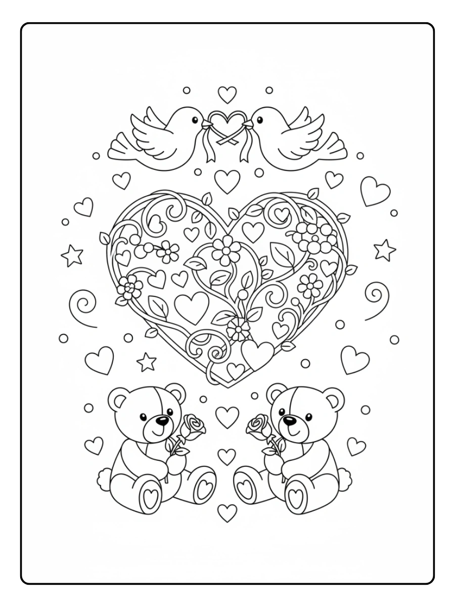 Coloriages Saint Valentin à Imprimer