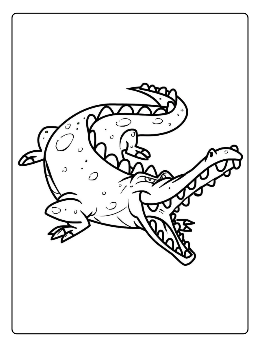 Crocodile bébé coloriage
