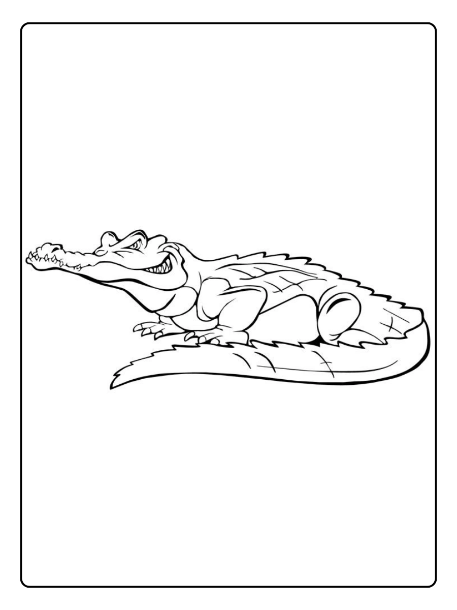 Crocodile mignon coloriage