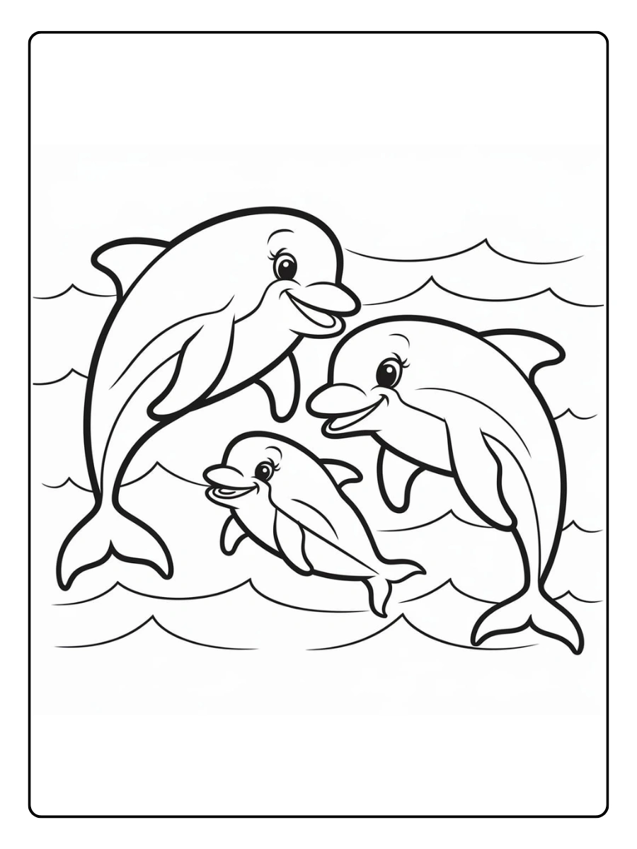 Dauphin adorable coloriage