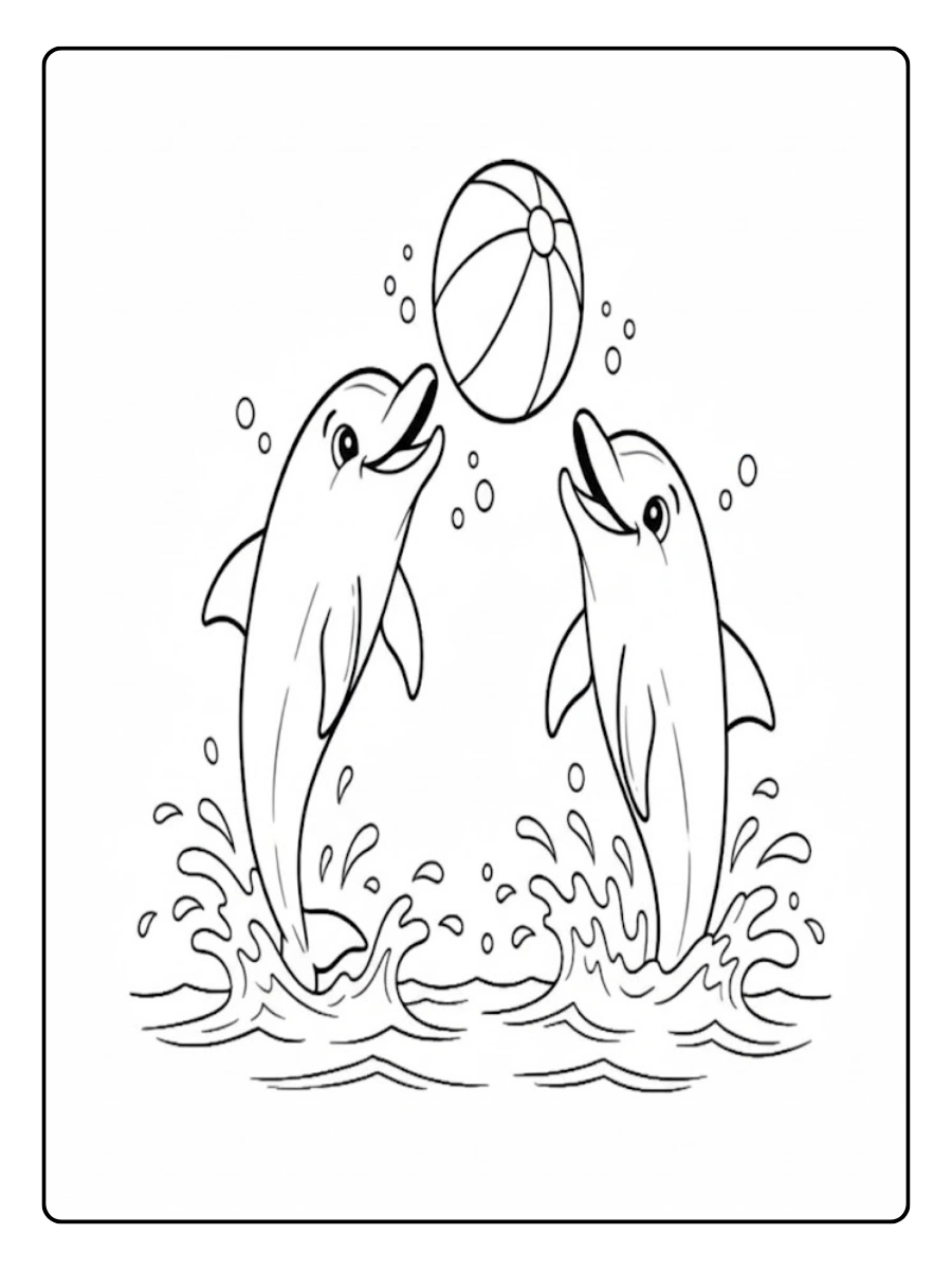 Dauphin bébé coloriage