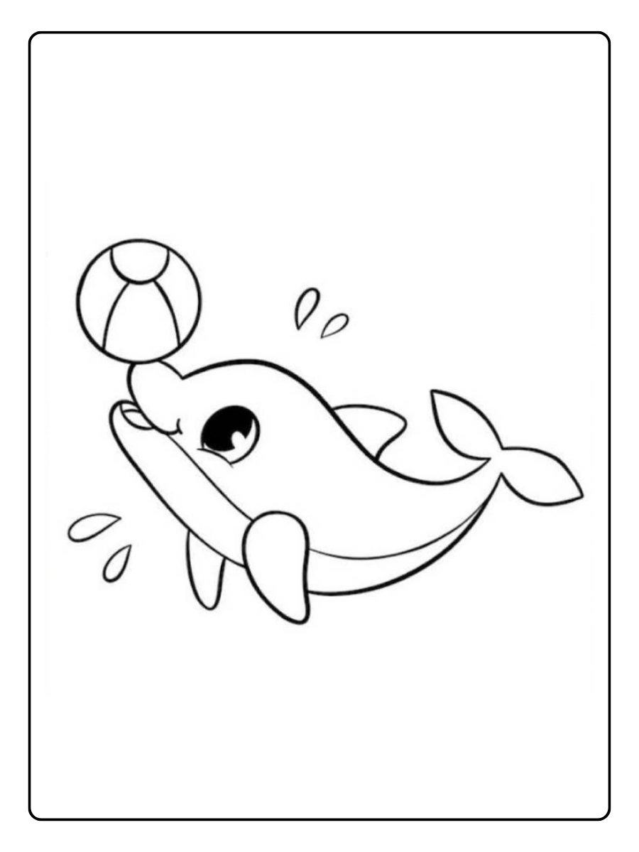 Dauphin mignon coloriage