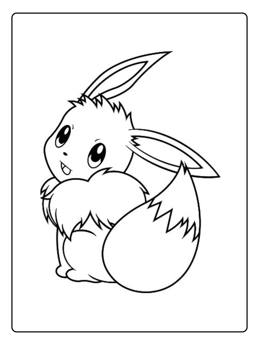 Dessin Évoli à colorier