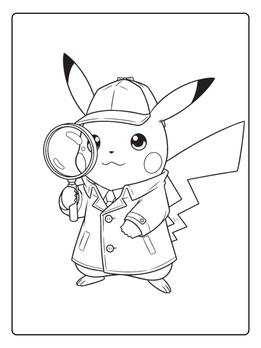 Dessin Pikachu à colorier